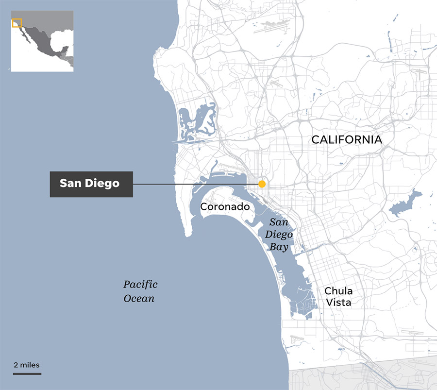 map of the coast of California